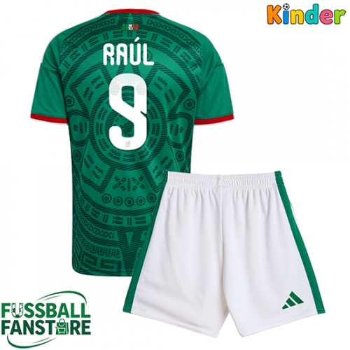Mexiko Raul Jimenez #9 Replik Heimtrikot Kinder WM 2026 Kurzarm (+ Kurze Hosen)